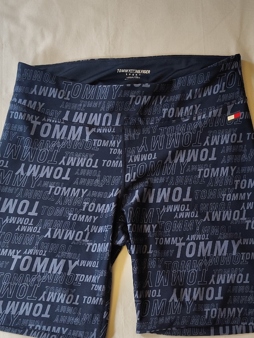 Tommy Hilfiger Navy Logo-Print Performance Shorts 2XL Bike Shorts